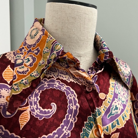 Jack Winter Funky Disco Paisley Vintage Shirt Size M - Picture 7 of 14